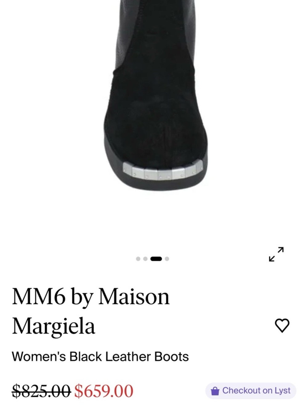 Black Leather & Suede Ankle Boots MM6 by Maison Margiel SIZE 42